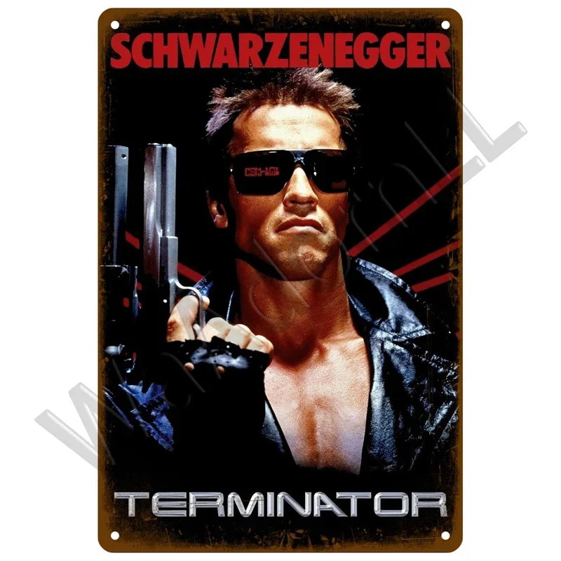 علامة قصدير عتيقة للأفلام ، ديكور جداري معدني جمالي لغرفة المعيشة ، ملصق أفلام ديكورية للسينما