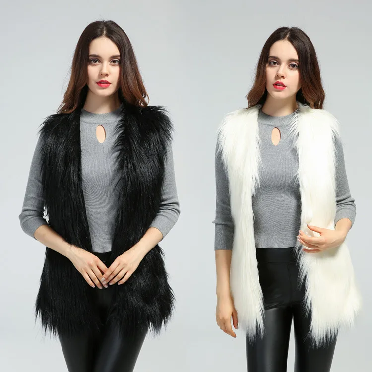 2024 Faux fur sales, new fashion in winter, 7 colors of faux fur vest