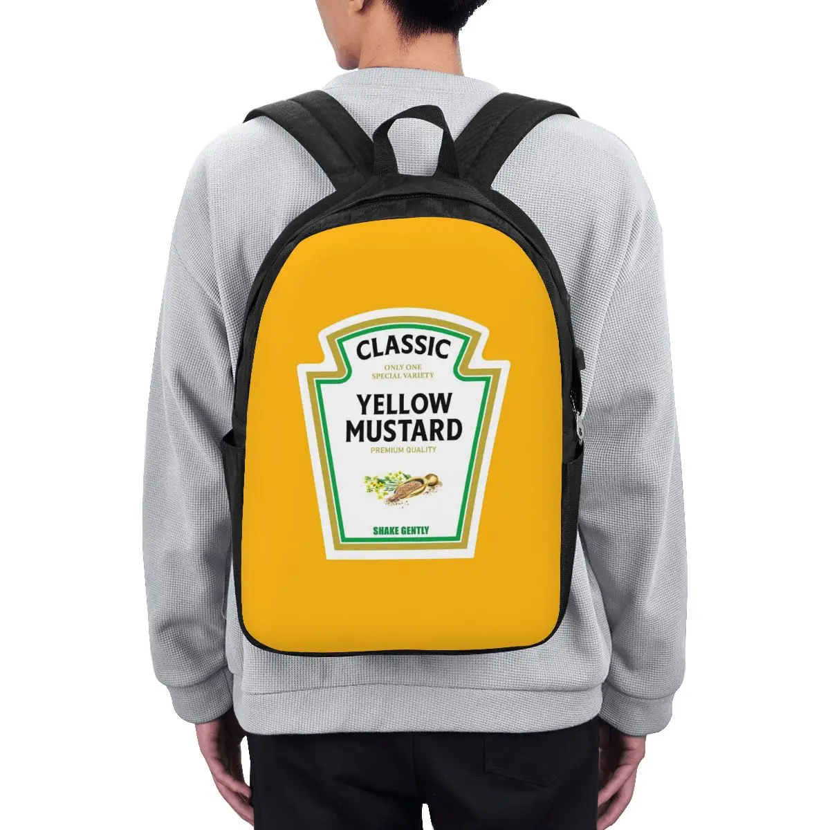 Mustard Mayo Ketchup Backpack Travel Notebook Bag Computer College Student School Bag Laptop Shoulder Bags for Men Women