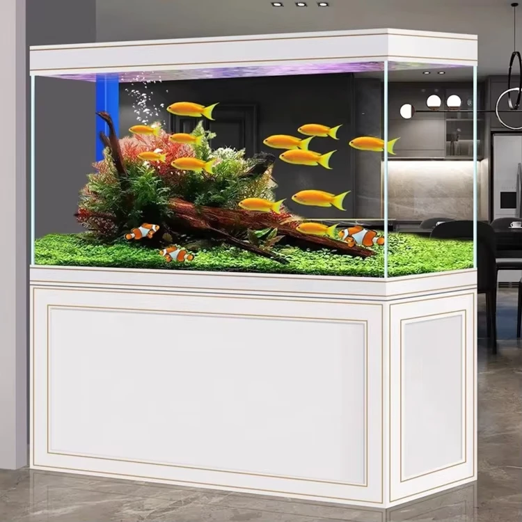 Moving Fish Transport Tank Large Fish Tank Aquarium with Base Cabinet Vertical Door Chinese Aquariums & Accessories Glass Tank