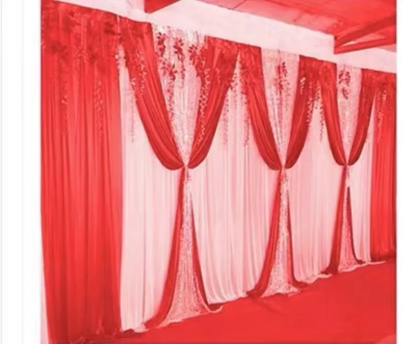 10ftx20ft Luxury Wedding Backdrop Stage Curtain With Bling Shiny Sequins Swags Drapes Wedding Party Stage Background Decoration