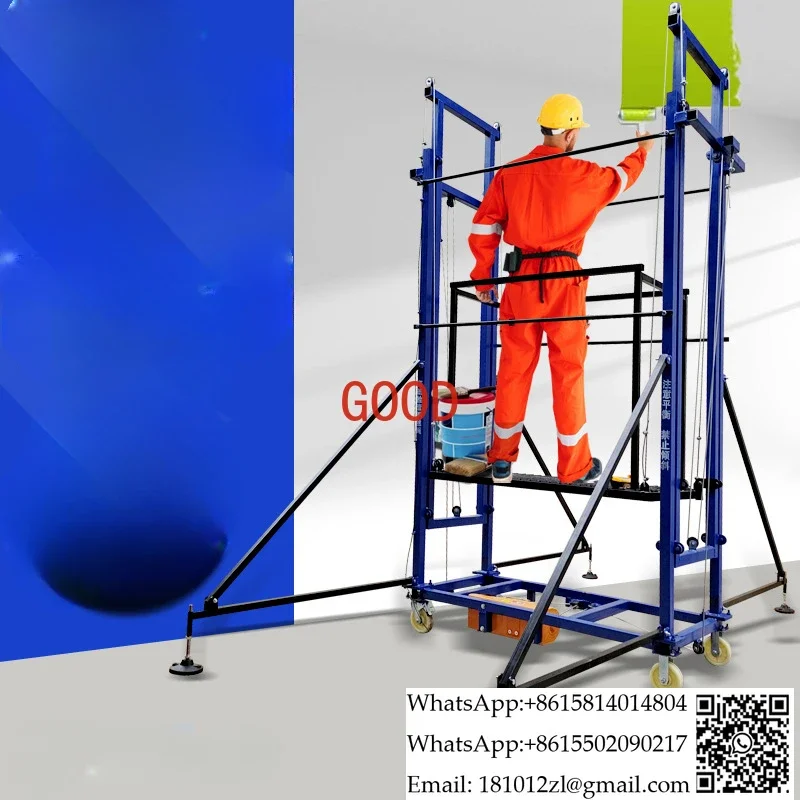 Elevator electric lifting scaffold mobile telescopic folding lifting platform home decoration multi-functional hoist load 500kg