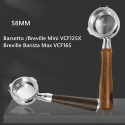 58mm 3 Ears Coffee Bottomless Portafilter Filter Holder For GeviE020DE Barsetto/Oster Xpert brew/Breville Mini Max Machine