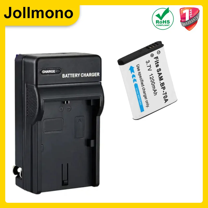 BP-70A EA-BP70A IA-BP70A BP70A IABP70A แบตเตอรี่สําหรับ SAMSUNG AQ100 DV150F ES65 ES67 ES70 ES71 ES73 ES74 ES75 ES80 MV800 ES99 PL201