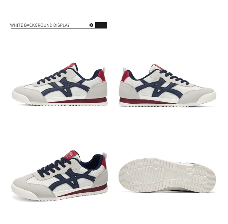 Modische, bequeme, vielseitige, gestreifte Freizeitsneaker für Herren mit Schnürung, atmungsaktiv und komfortabel, mit weichen, leichten Sohlen, geeignet für Sport und Freizeit. – Detail 11