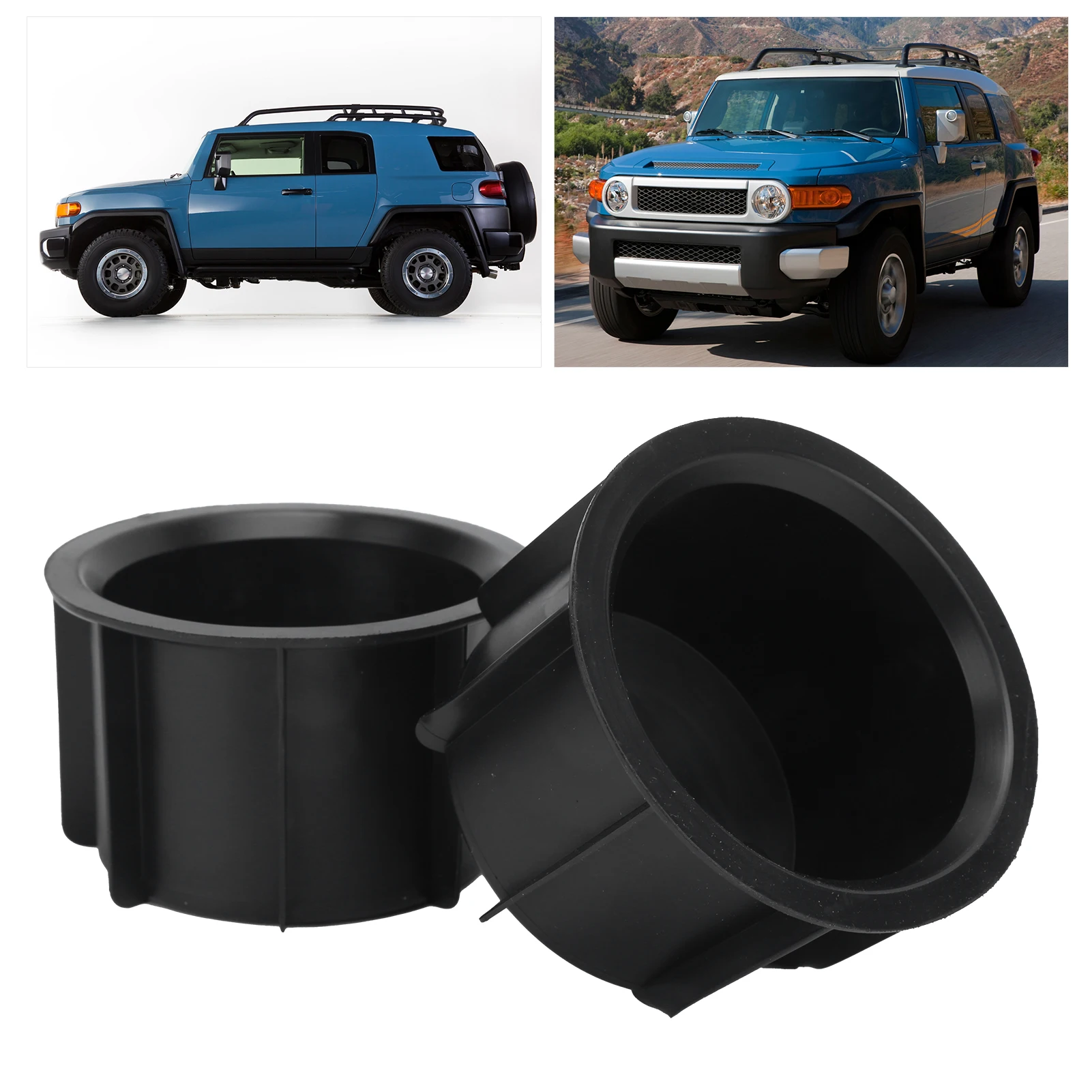 Paar Middenconsole Bekerhouder 55616-35010 Rubber Zwart Vervanging Voor Fj Cruiser 2007-2014