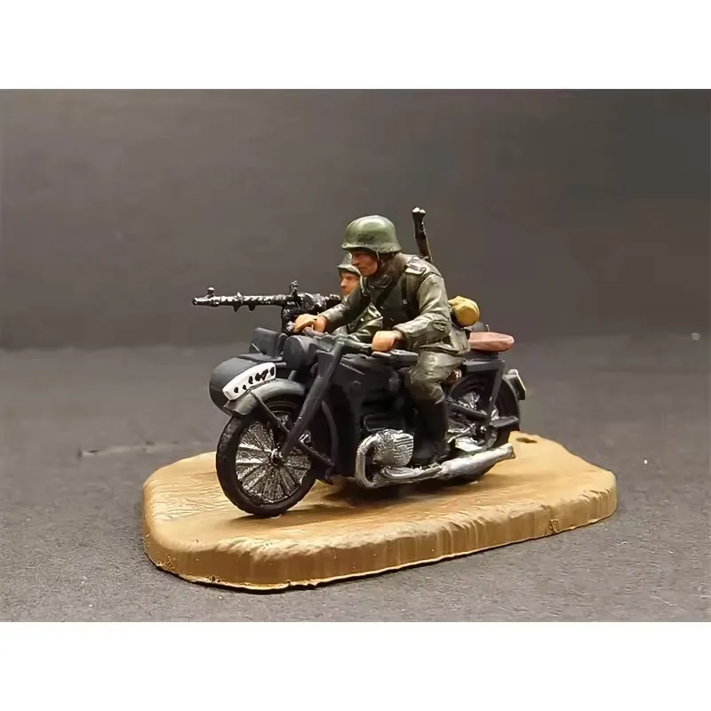 2025 New 1:72 Scale Model Resin 2pcs German/Soviet Soldiers With Sidecar Motorcycle Action Figure Accessory DIY Collection Toys