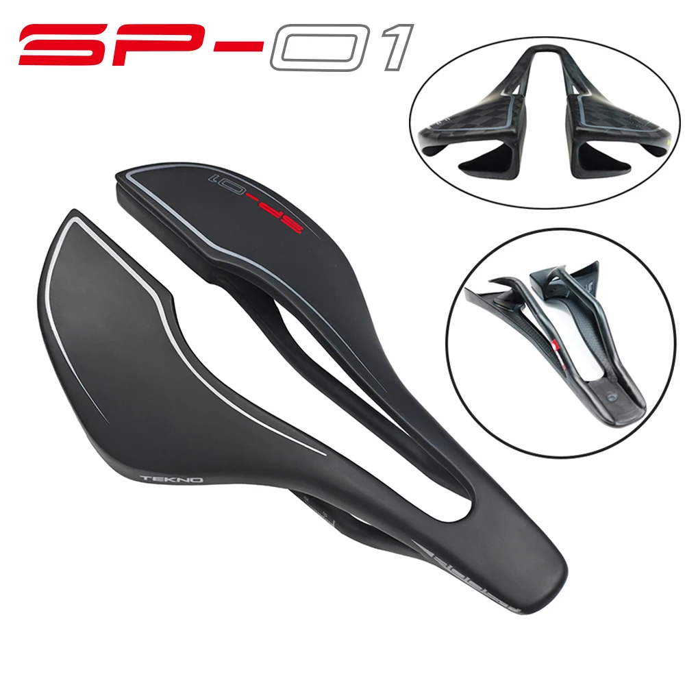 

SP-01 BOOST Tekno Carbon Saddle Super Light 120g Road Bike Saddles 245x130/140mm 8K/Black Matte Carbon Finish Bicycle Seat