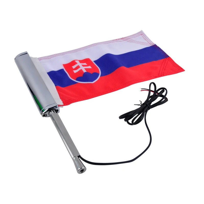 Gold wing 1800 Slovakia Flag Decoration Kit For Honda GL1800 Motorcycle Rear Luggage Flagpole LED Decoration Kit-PANICAL