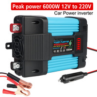 500W Peak power 6000W Vehicle-mounted Household Converter DC 12v To 220V Universal Power inverter Car Invertor