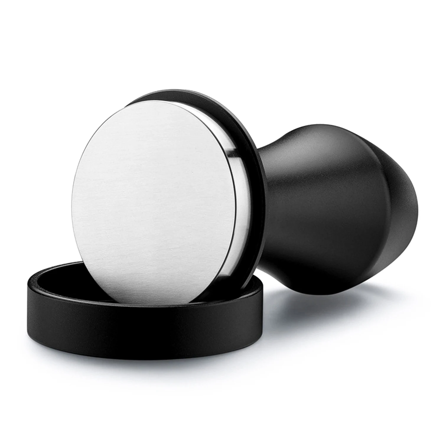 OANKR Coffee Tamper 53/58mm Spring-loaded Tamper Barista Espresso Tamper Anodized Aluminum Handle & Stand Flat Base Barista Tool