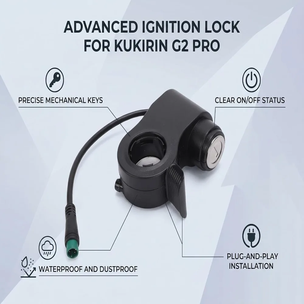 Water Proof Electric Scooter Ignition Switch Fast Response Plastic Ignition Switch Lock Electric Door Lock 5 Pin