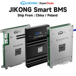 JKBMS 0.4A~2A Active Balance 4S~24S LiFePo4 Li-ion LTO Battery 40A~200A Current BT RS485 CAN JIKONG Smart BMS Poland Warehouse