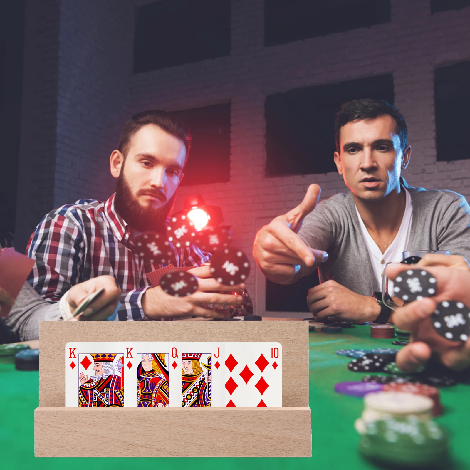 1Pcs Wooden Calendar Holder Creative Craft Decor Card Displaying Accessory for Hotel House Wooden Cards Base