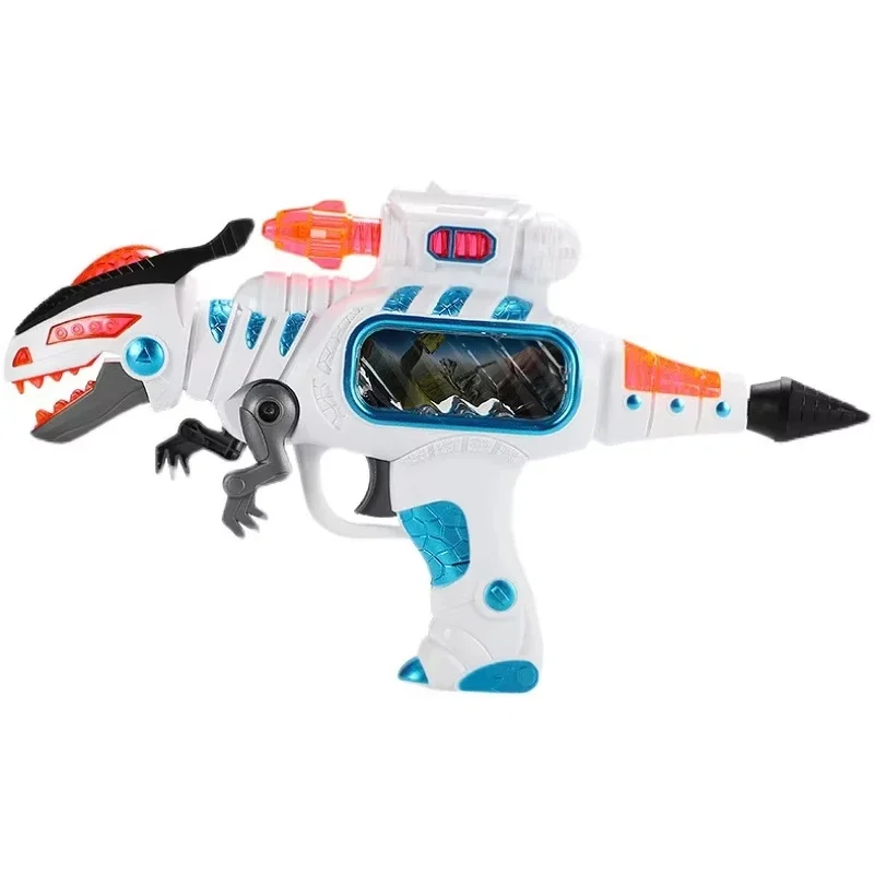 Children's Electronic Toy Dinosaur 3D Vibration Sound & Light Music ABS Plastic Pistol