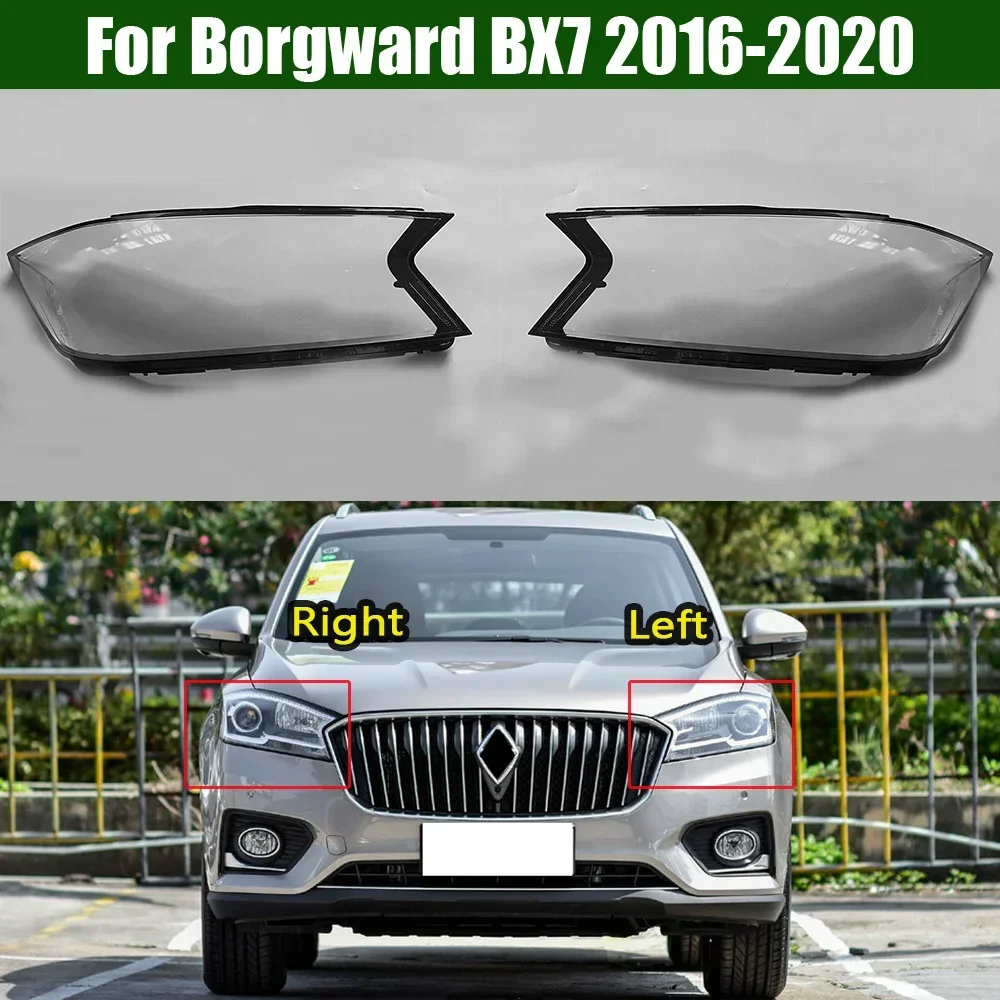 

For Borgward BX7 2016-2020 Car Front Headlight Lens Cover Auto Shell Headlamp Lampshade glass Lampcover Head lamp light cover