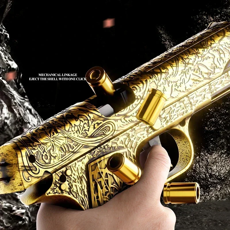 إطلاق مستمر مسدس قذيفة رمي نحت 1911 الادسنس الارتداد فارغة معلقة مسدس لعبة في الهواء الطلق CS سلاح للبنين الكبار