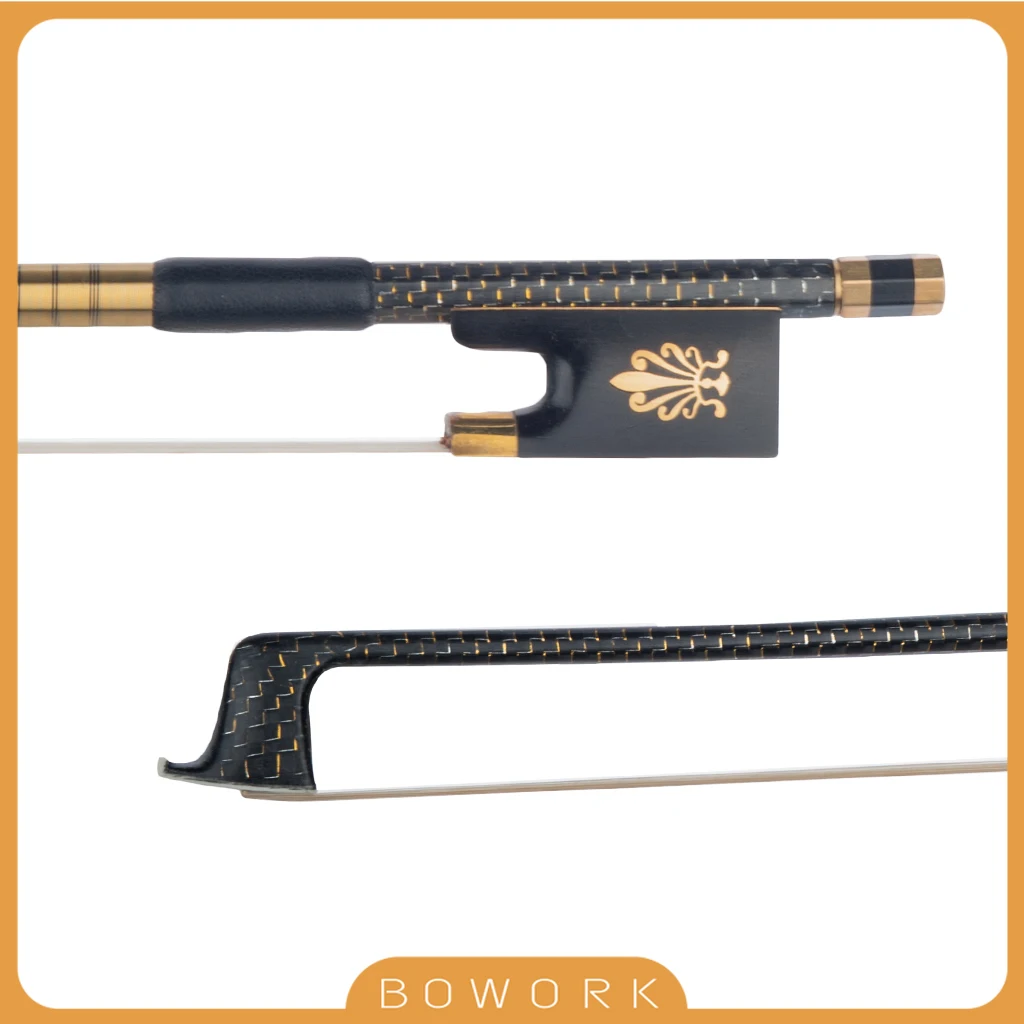 

Advanced TOP GOLD Braided Carbon Violin Bow For 4/4 VIOLIN BOW Full Size Violin Bow Carbon Bow For 4/4 Size Fiddle Orchestra