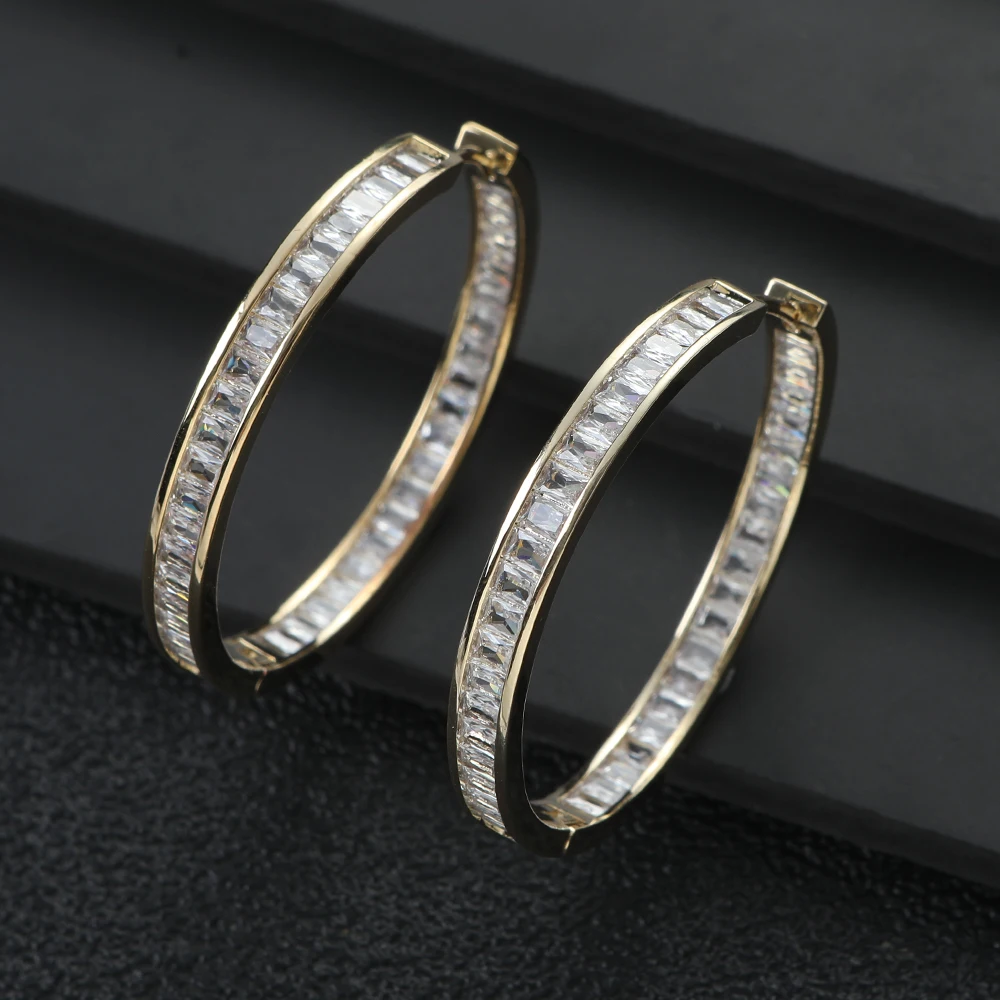 

Роскошные повседневные круглые серьги с геометрическим рисунком, подходящие для женских свадеб и вечеринок, серьги с фианитами E1188