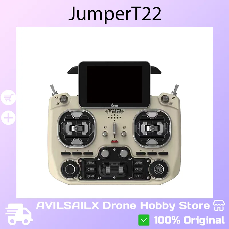 

Jumper T22 FPV Transmitter ELRS Color Screen EdgeTX Open Source Full Metal Hall Gimbal Remote Controller with RDC90
