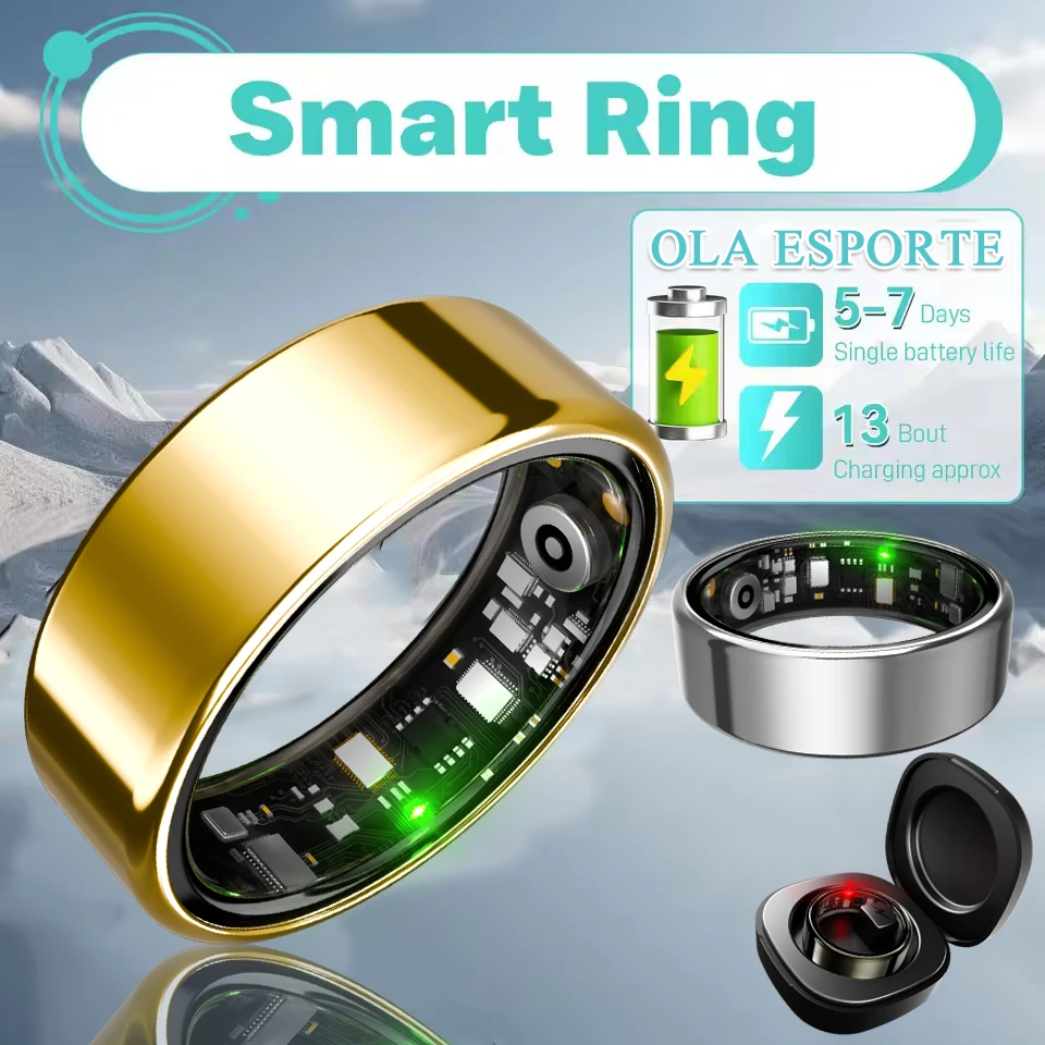 

Умное кольцо для активного отдыха 2026: управление камерой, GPS, мониторинг активности, пульса, сна и здоровья, водонепроницаемое, для мужчин и женщин