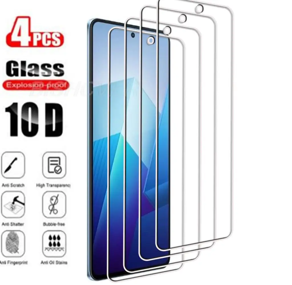 4Pcs Tempered Glass FOR Vivo iQOO Z7x 6.64