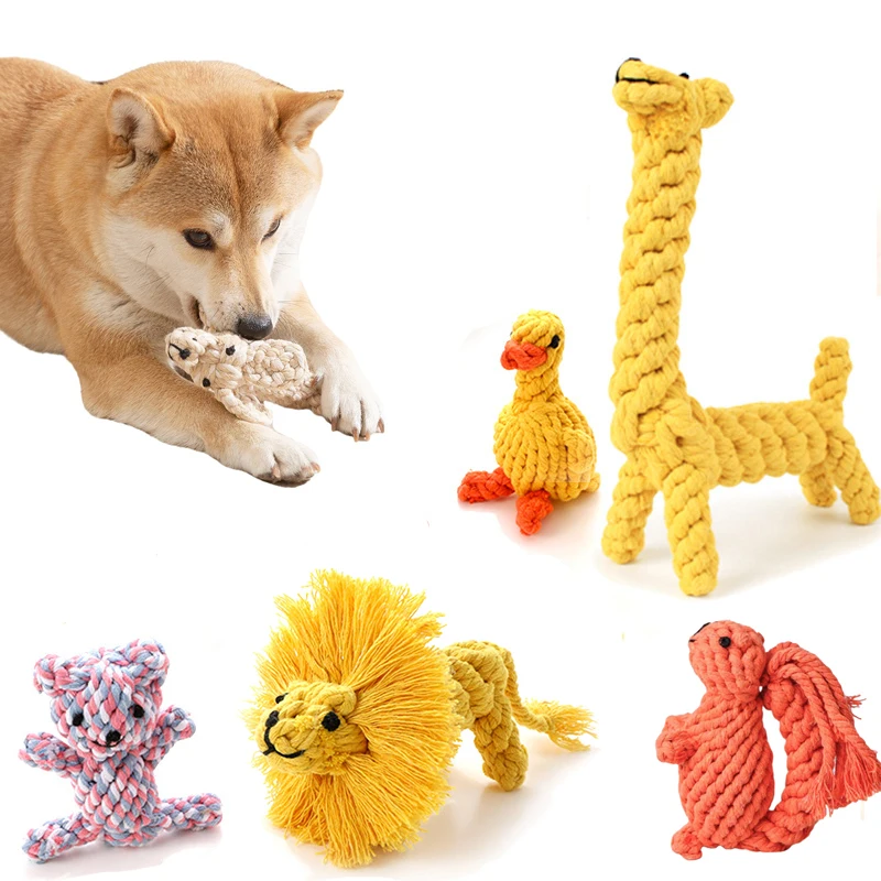 Jouets à mâcher pour chiots, livres de dents pour petits et grands chiens, ULen coton faite à la main, forme de carotte, jouet pour animaux de