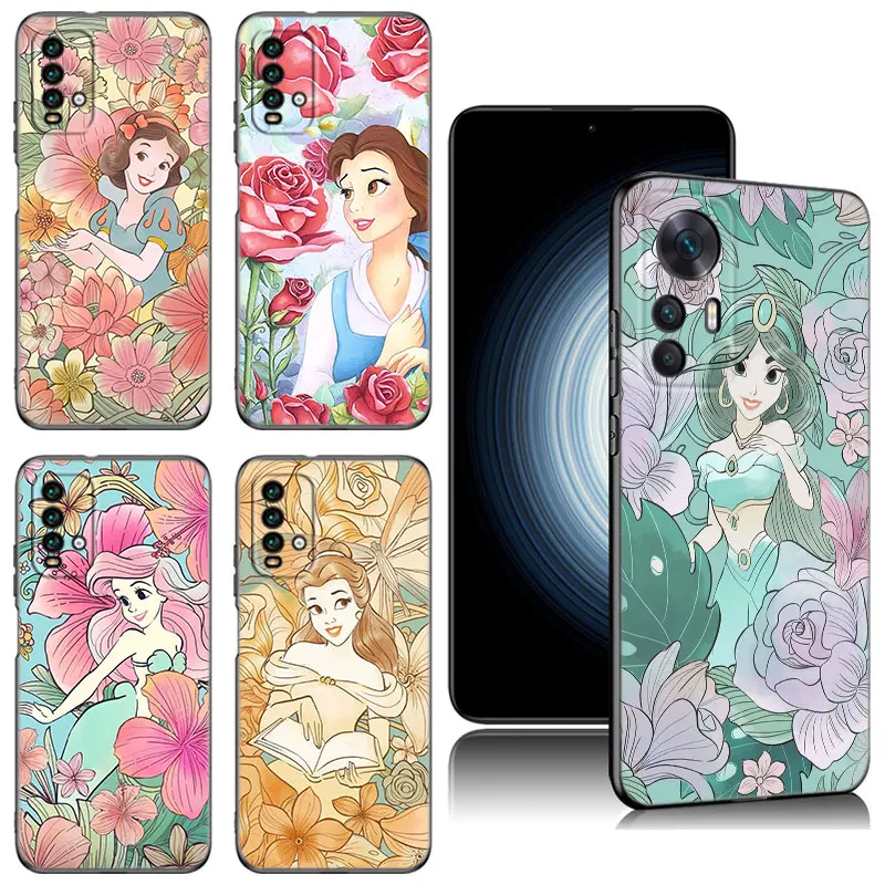 Cinderella Snow White Jasmine Aurora Phone Case For Redmi 11 Prime 11A 12C 13C A1 A2 A3 12 4G 10 5G 9A 10A 9C 10C 9i 12R 13R 9T