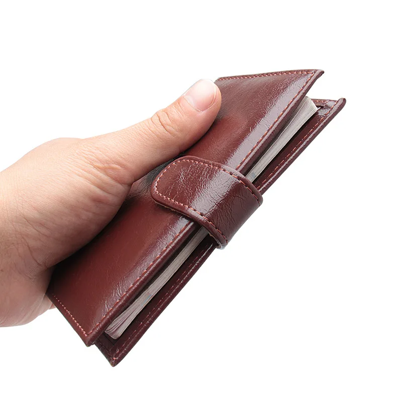 

Oil Wax Pu Leather Passport Holder for Women Men Passport Covers Case ID Card Holder Buckle Design Travel Accessories