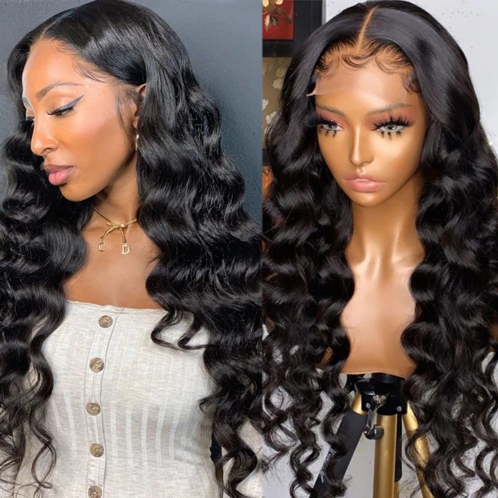 

220% Loose Deep Wave 13x4 13x6 Transparent Lace Frontal Wig 30Inch Water Curly Human Hair Wig Glueless Deep Wave Frontal Wigs