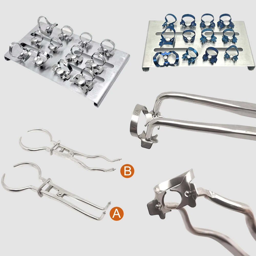 

Stainless Steel Forceps for Rubber Dam Clamp Separation Compatible with Matrix Endodontic and Restorative Applications