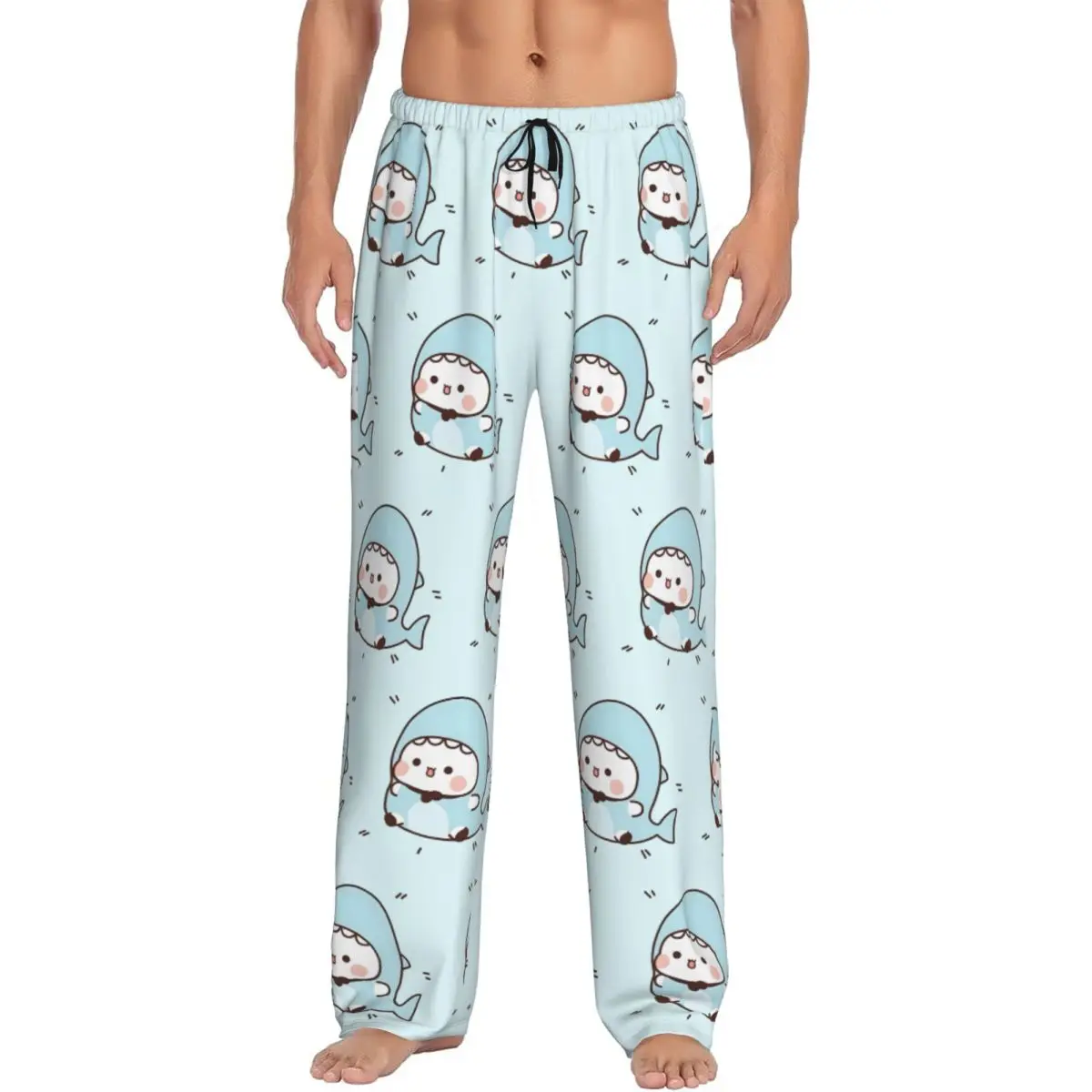

Custom Bubu Dudu Pajama Pants Sleepwear Men's Elastic Waistband Animation Sleep Lounge Bottoms with Pockets