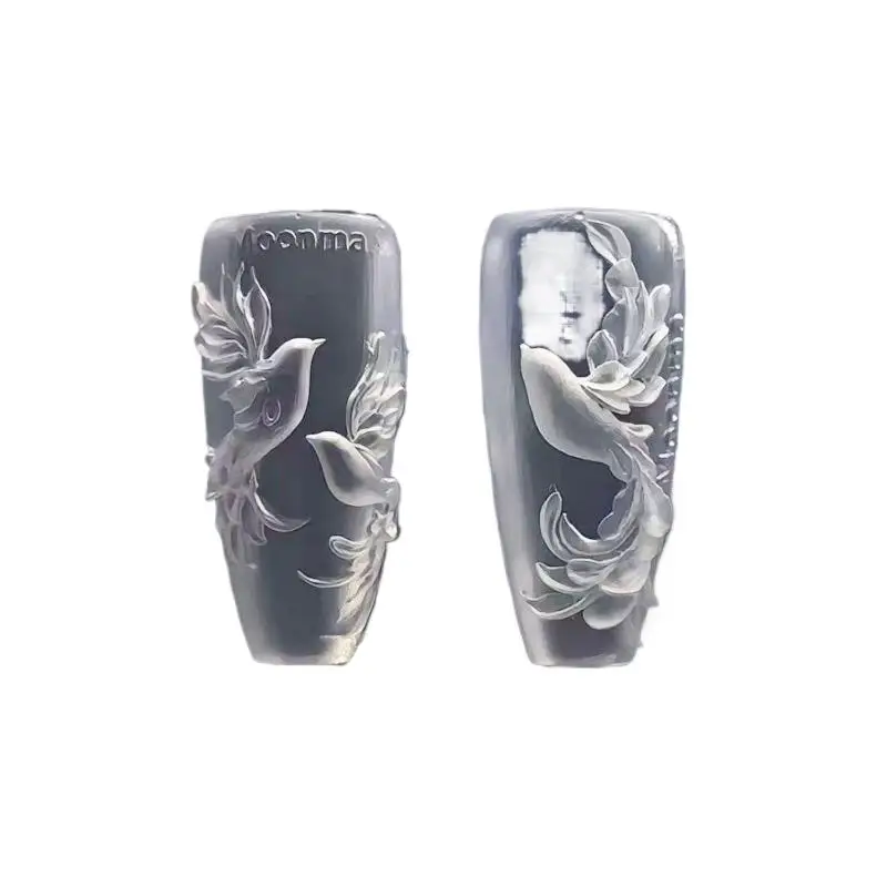 Leuke duif 3D siliconen nagelvorm DIY nail art decoratie transparant reliëf sjabloon manicure ontwerp tool voor nagel ambachten
