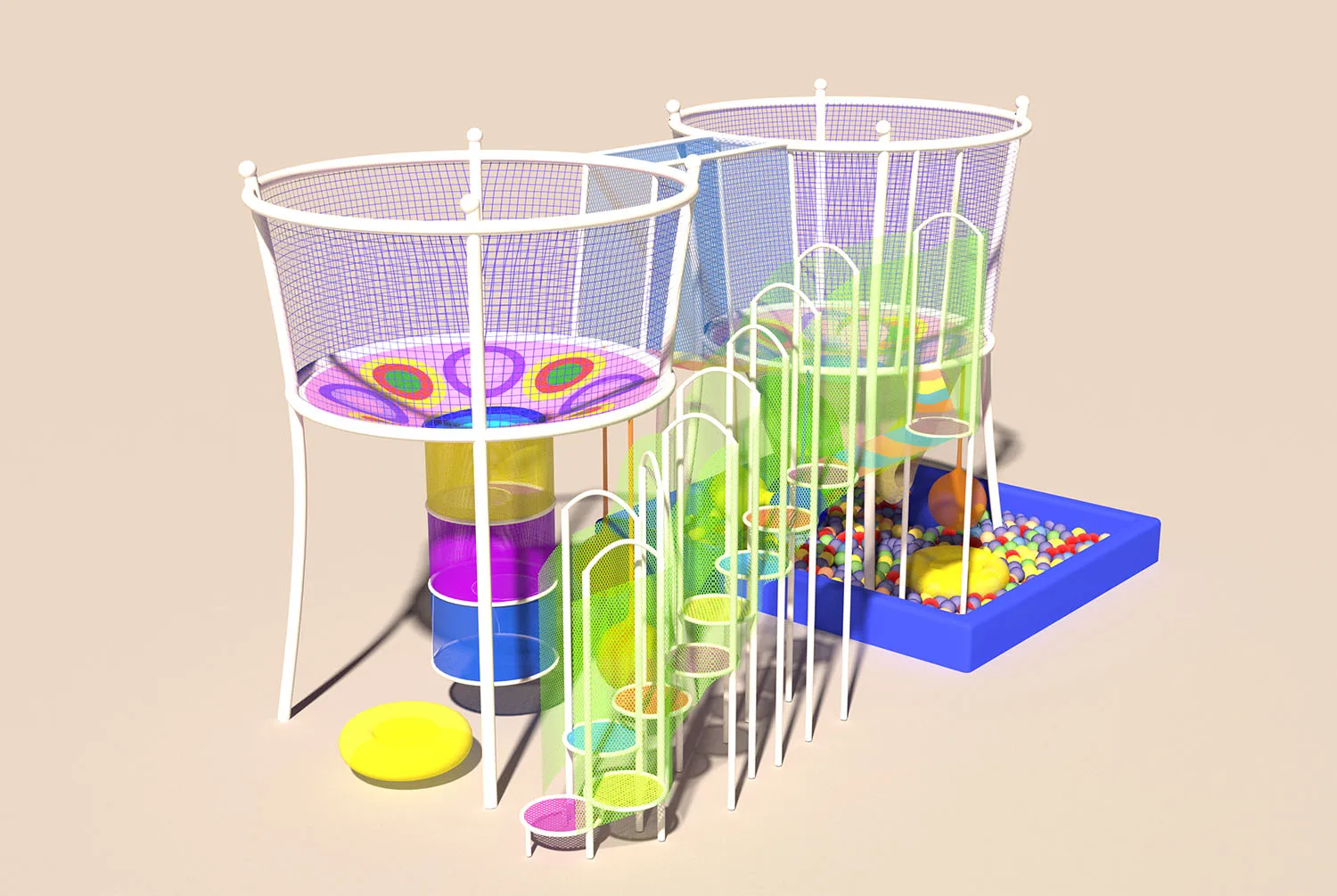 Rainbow Net Playground for Adv - Kids Outdoor Adventure Park recension och pris