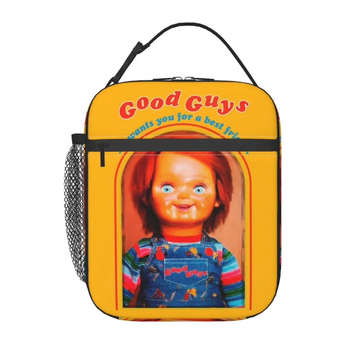 Chucky Retro Movies Thermal Insulated Lunch Bag Good Guys Child\'s Play Resuable Lunch Tote for Outdoor Picnic Storage Food Box