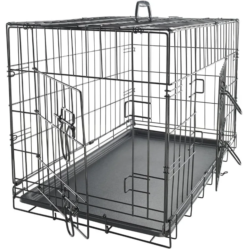 

Dog Crates for Extra Large Dogs - XXL Dog Crate 48" Pet Cage Double-Door Best for Big Pets - Wire Metal Kennel Cage