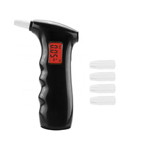 -A51Z Breathalyzer,Portable Digital Breath Alcohol Tester,LCD Digital Display For Personal Home / Party Use With 5 Mouthpieces D