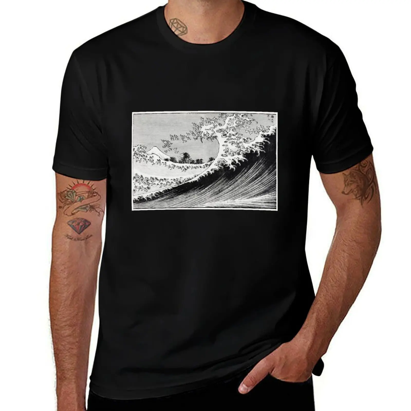 katsushika hokusai (1760-1849) vintage Japanese T-Shirt Fashion Casual Short Sleeve Top T-Shirt