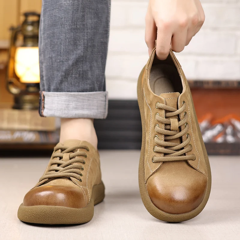 メンズカジュアルシューズ高品質本革スタイルオフィスまたはレジャービジネスアウトドア若者向け日常売れ筋シューズ新品