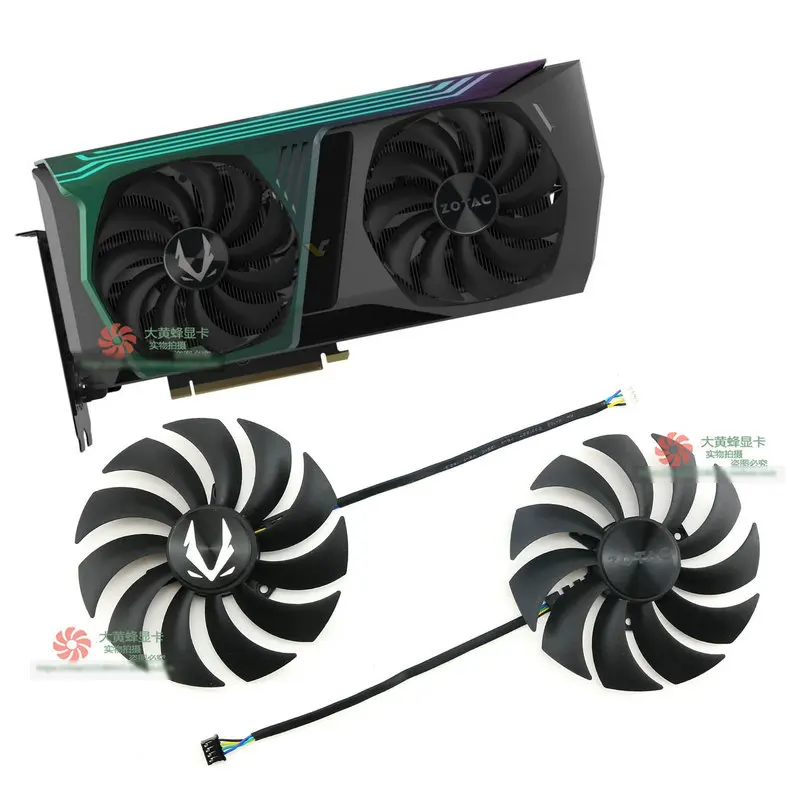 

The Fan for ZOTAC RTX3070 LHR 8GB AMP Holo Graphics Video Card GAA8S2U 1Set 2Pcs