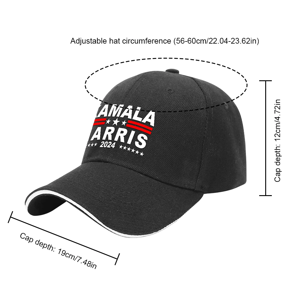 Nowa czapka z daszkiem Kamala Harris 2024 President American Flag Vintage Pro USA Czapka z daszkiem Uv Protection Solar Hat Czapka przeciwsłoneczna