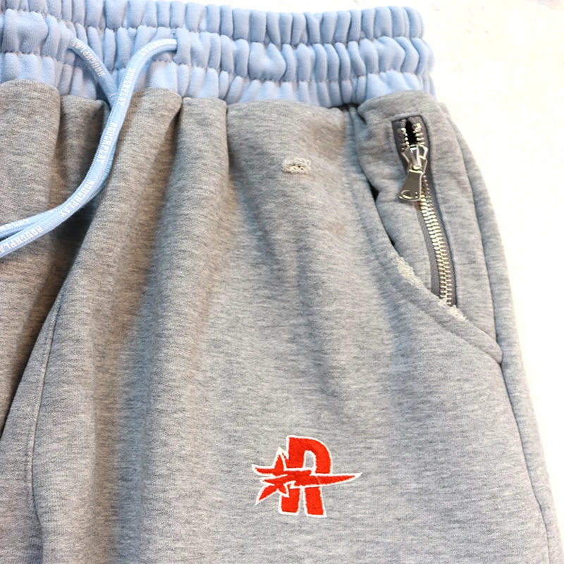 New Vintage Rough Play Loose Sweat Shorts Fluorescent Letter Print Embroidery Logo