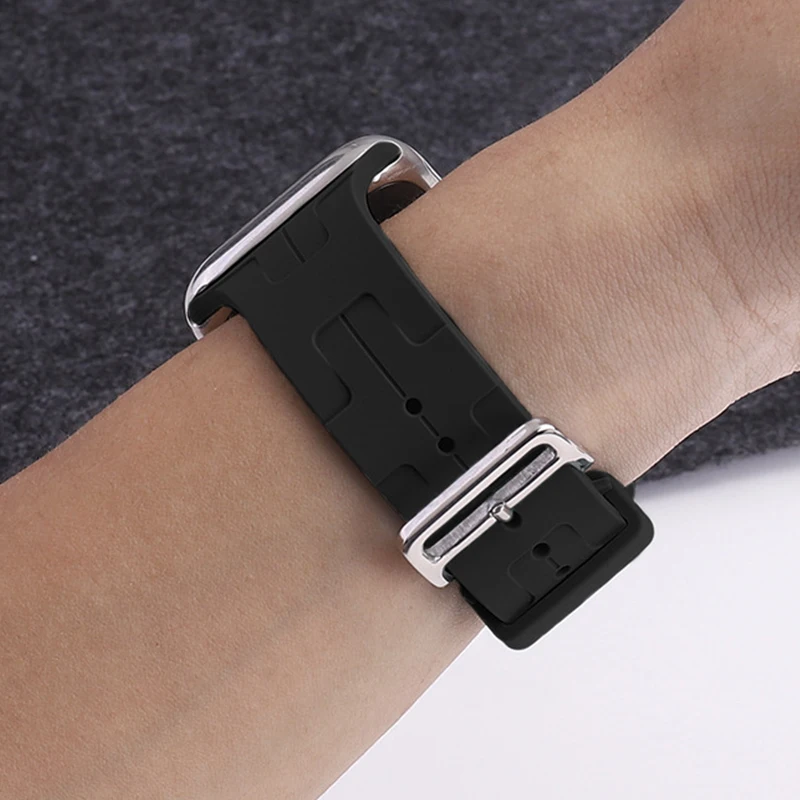 Силиконовый ремешок для Apple Watch Band 41 мм 40 42 44 45 49 38 мм Спортивный браслет Smartwatch для iWatch Series 9 8 7 SE 6 5 4 3 Correa