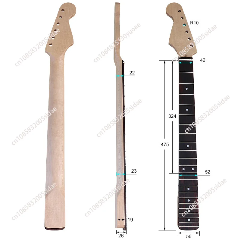 

Left hand ST electric guitar neck handle backhand rose wood fretboard 22 frets plus maple matte guitar accessories DIY
