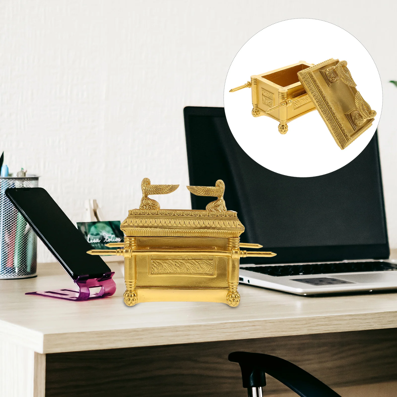 

Home of Ornaments Religious Christian Replica Model Statue Golden Party Decorations Office