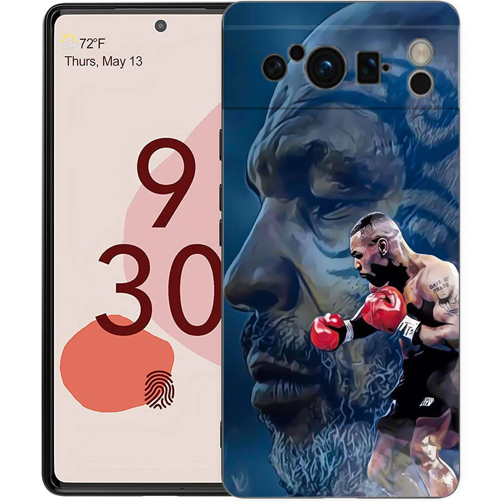 Mike Tyson Boxer Phone Case For Google Pixel 8 A 7 6 Pro 6A 5G Black Soft Shockproof Back Cover Silicone TPU Shell Coque image 3