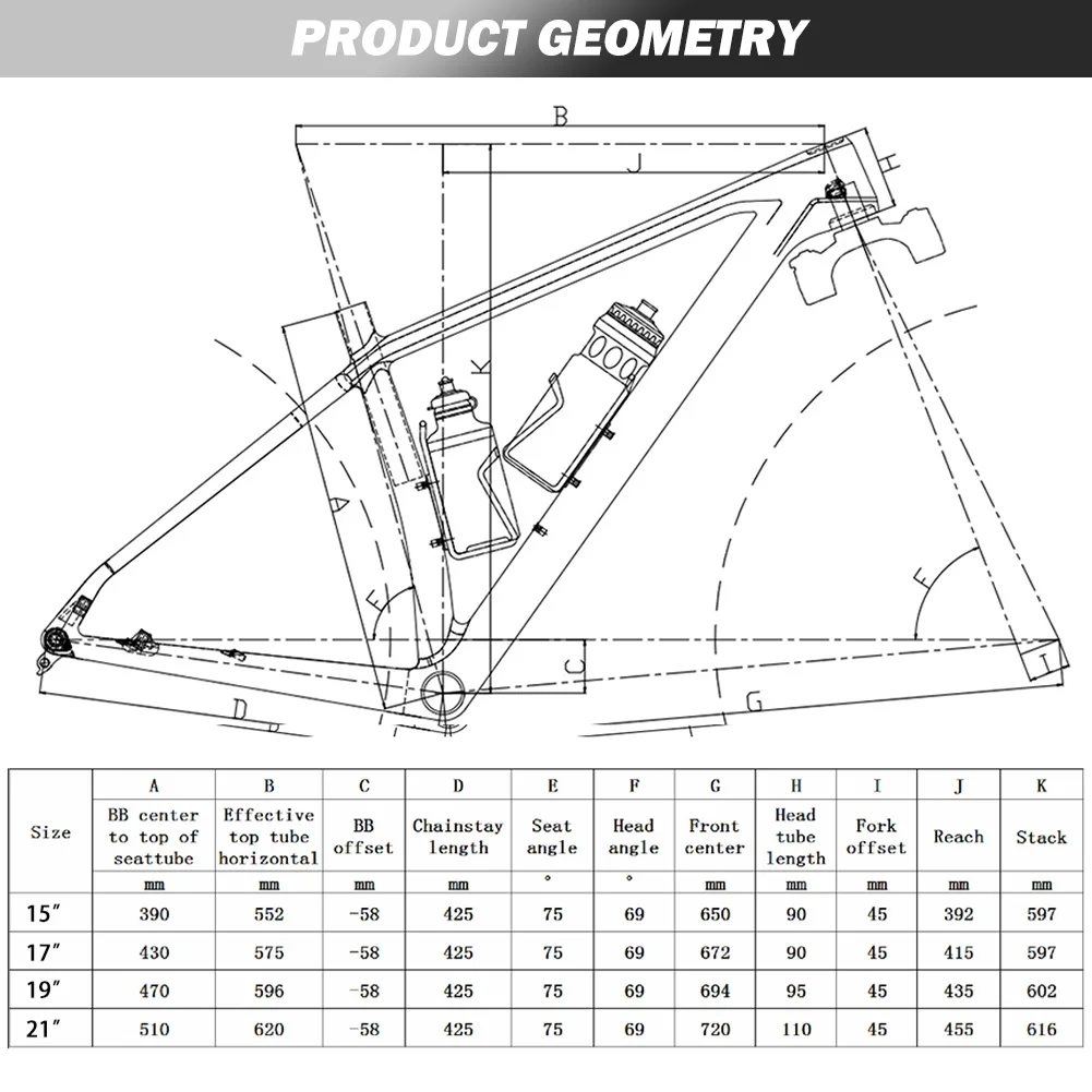 2024 New 29er Carbon MTB Frame UDH Hanger 148x12mm Boost 15/17/19/21inch T1000 Carbon XC Hardtail Mountain Bike Frame 29