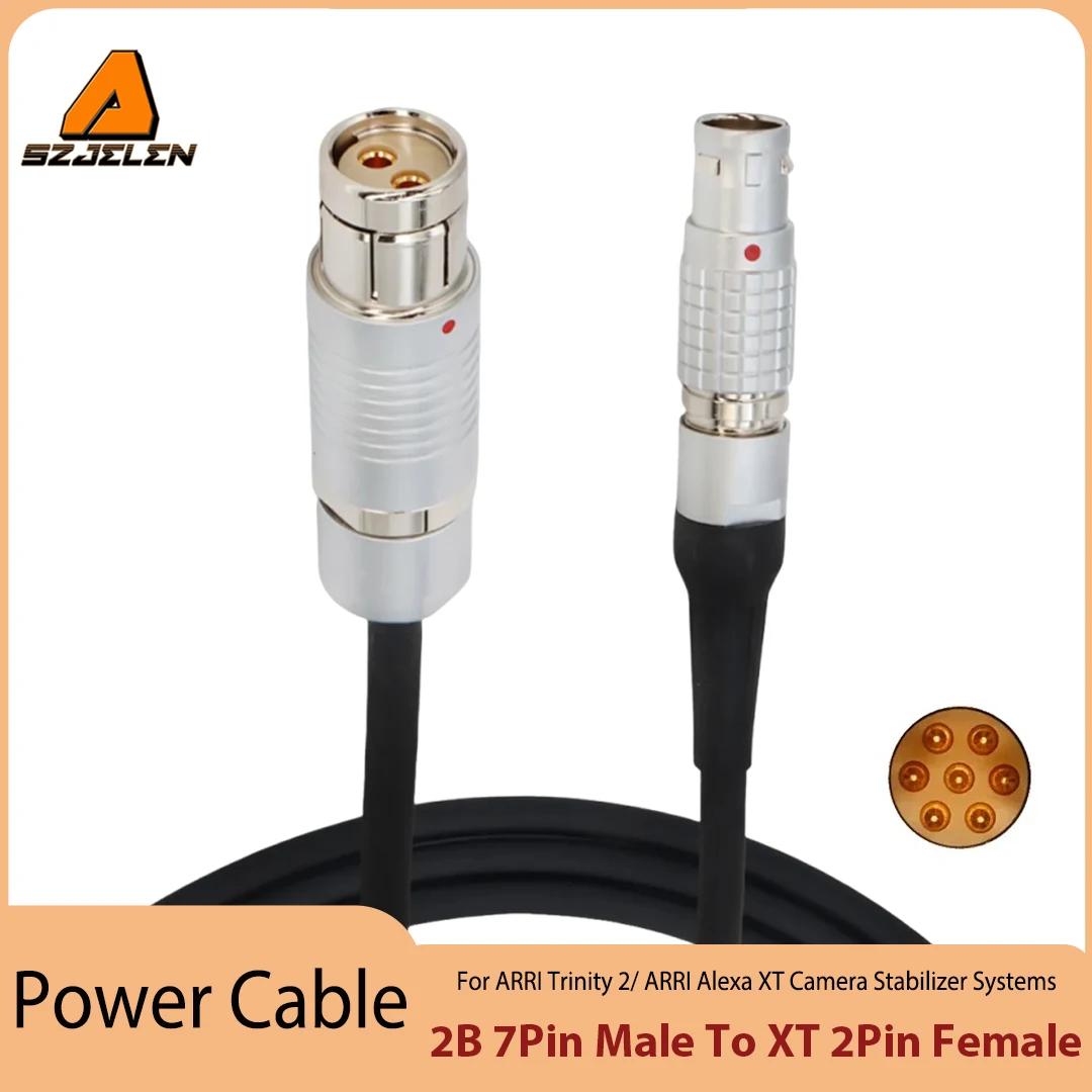 2B 7Pin to XT 2Pin Female Power Cable For ARRI Trinity 2/Camera Stabilizer Systems, ARRI Alexa XT SXT LF SXT-W Classic Camera