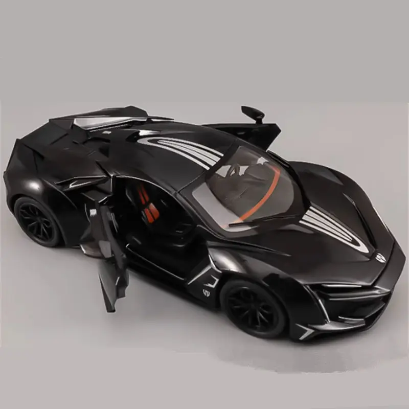 1:24 Lykan Hypersport Alloy Sports Car Model Diecasts Metal Racing Car Vehicles Model Simulation Sound and Light Kids Toys Gifts