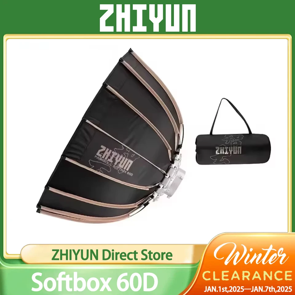 ZHIYUN Softbox 60D Bowen Mount Video Light Diffuser for Molus G60 X100 Photography Light Accessories